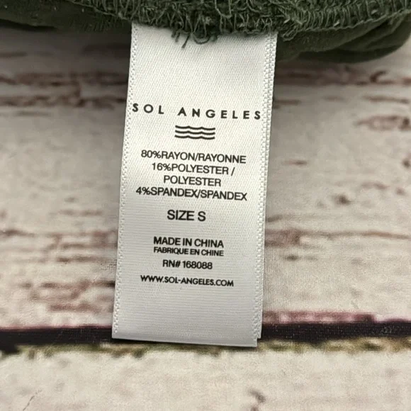 Women’s Size S Small Green Sol Angeles Joggers Sweatpants - Picture 5 of 5